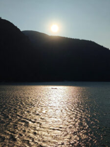 zurück durch den Tracy Arm