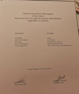Hanseatic Abendessen