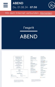 Abendessen l´esprit