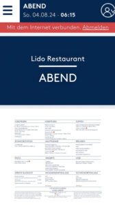 Lido Abendessen