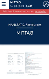 Hanseatic Mittagessen