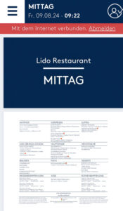 Lido Mittagessen