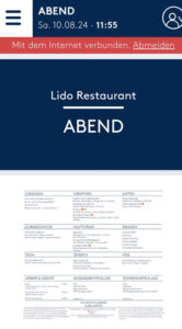 Lido Abendessen