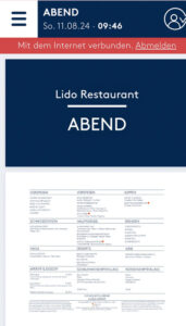 Lido Abendessen