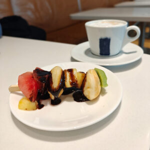 Mittagessen in der Lounge statt an Bord