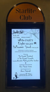 Crystal White Night, Fright Nicht, Halloween Spook-Tacular
