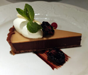 Gluten-Free Valrhona Chocolate & Salted Caramel Tart