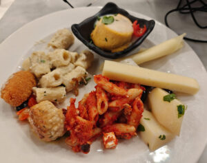 Mittagessen in der Lounge