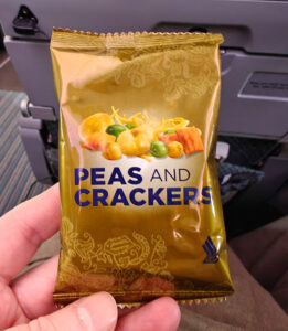 Peas & Crackers beim Warten