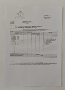 vorläufige Rechnung