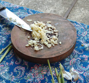 Knoblauch schneiden