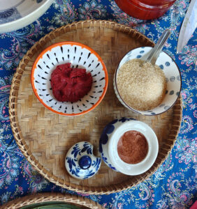 Chilipaste, Zucker, Salz