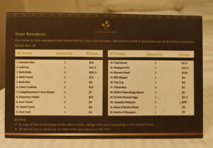 Preisliste fürs Mitnehmen