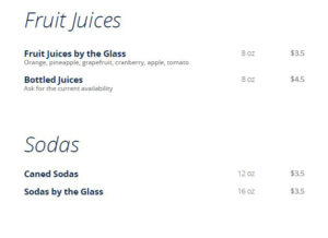 Buffet Bar List