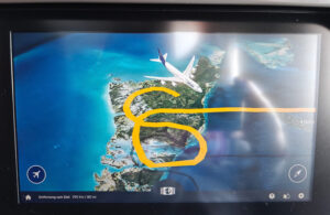 Kreisen über den Bahamas