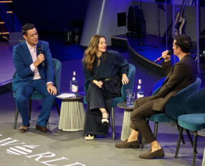Kris Anderson mit Drew Barrymore und Orlando Bloom