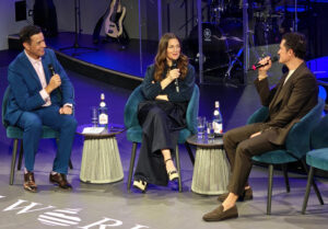 Kris Anderson mit Drew Barrymore und Orlando Bloom
