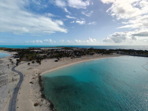 Blick über Ocean Cay