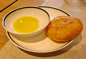Olivenöl und Focaccia