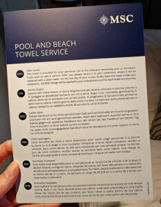 Pool Towel Policy