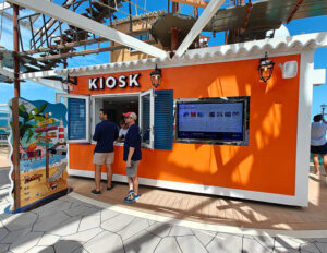 Kiosk für Waiver und Reservierungen