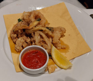 Fried Calamari and Zucchini