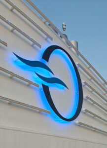 Logo am Schornstein