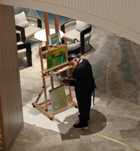 Künstler Frank Hyder im Atrium