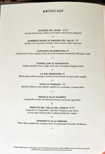 Speisekarte Anthology