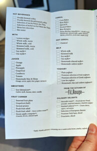 In Suite Breakfast