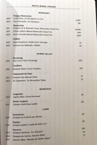 Weinkarte