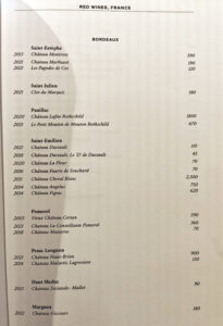 Weinkarte
