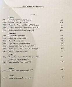 Weinkarte