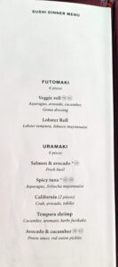 Sakura Sushi - Dinner
