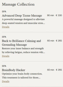 Spa Preise