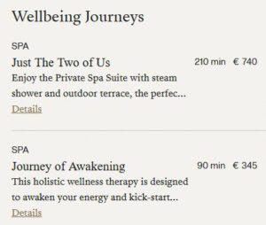 Spa Preise