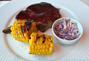 Apple-Honey-Chipotle Barbeque Pork Chop