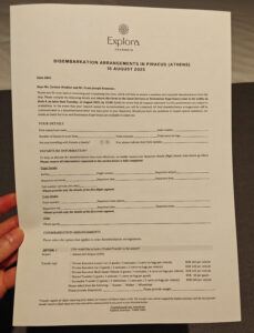 Ausschiffungsformular