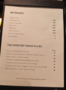 Tuscan Restaurant Dessert