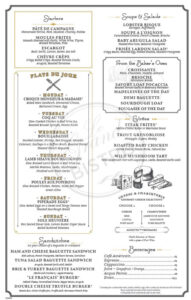 Speisekarte Le Grand Bistro