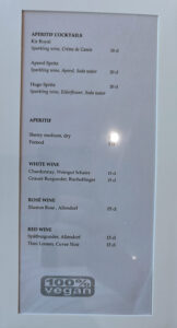 Getränkekarte