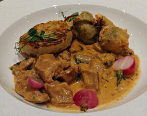 Sliced Meat in Cream Sauce