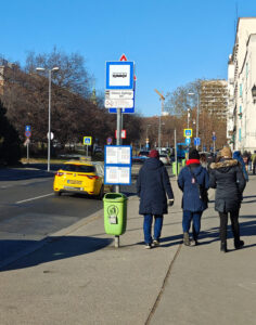 Merkfoto, um den Bus wiederzufinden