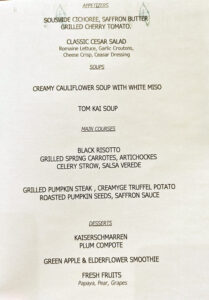 Abendessen Tag 4