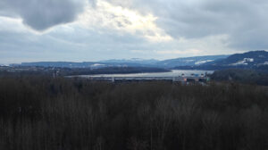 Blick zur Schleuse Melk