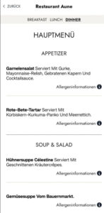 Aune Abendessen