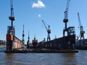 Dock im Dock mit Dampfeisbrecher Stettin