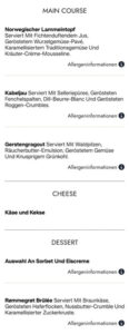 130 Jahre Menü
