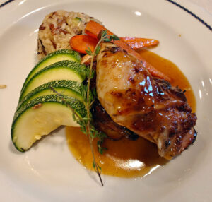 Junges Hühnchen in Honigsauce