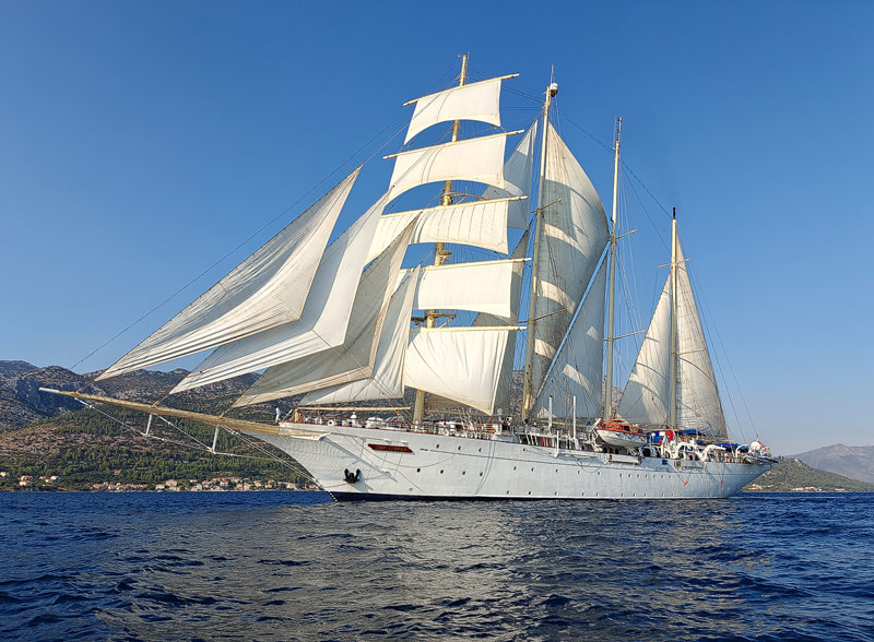 Star Clipper vor Korcula